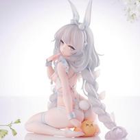 18CM Anime Game Azur Lane MNF Le Malin Figure Lazy White Rabbit 1/4 Listless Lapin Ver TF Edition Model Toy Gift Action Figure No retail box