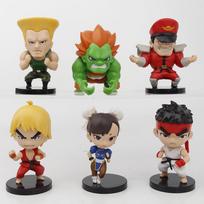 6 vnt./rinkinys Žaidimas Street Fighter CHUN LI RYU Ken Guile Akuma PVC Veiksmo figūrėlės Kolekcinis modelis Žaislai no box