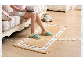 Pastoral Rose Non-slip Water-Absorbing Bathroom & Bedroom Door Mat 40×60 cm auksas