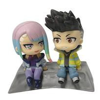 2pcs/set Cyberpunk Edgerunners David Martinez Lucyna Kushinada Lucy Lovers Anime Action Figure Toys Cute Doll Collection Model No Box