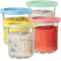 Wavy Ice Cream Cup Set for Ninja Creami - 4-Piece Storage Bundle (NC500/NC501 Compatible)