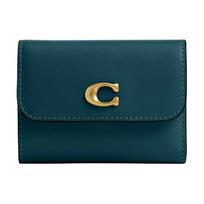 Coach Essential Card Holder Women Wallet Brass Green CZ111-B4MR Sea Green
