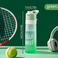 650 ml purškiamas vandens butelis lauko sportui, fitnesui, vandens puodelis, didelės talpos, nešiojamas vandens butelis, purškiamas vandens puodelis žalia