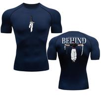 Anime kompresiniai marškinėliai vyriškai spaudai kvėpuojantys futbolo fitneso aptempti sportiniai drabužiai „Althletic Quick Dry Rash Guard“ treniruoklių salė S