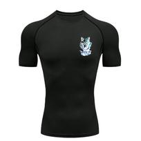 Wolf Head  Men's Sports T-shirt Training Fitness CompressionRashgard Tops Jogging Running Gym Workout T-Shirt S