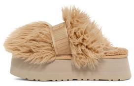 UGG Fabric Fuzzy Slippers Women's Oats White 1131974-OATT 38