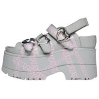 YUEQI QI x UGG Cow Leather Roman Sandals Women's Gray 1174810-GREY 40