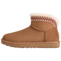 UGG Classic Novelty Cow Split Leather Fleece Lined, Fashion Round Tip Snow Boots Women's 1174496-CHE 36