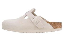 Boston Birkenstock Soft Footbed Suede Leather Narrow 'Antique White' 1027693 37