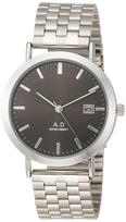ALIAS Analog Watch Amalfidia Waterproof Date Metal Band Black Dial Silver (Arias) WW19037A-112 Men's juoda