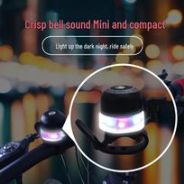 Kids Bike Bell with Light - Loud Bicycle, Scooter, and Balance Bike Horn Accessory. Blue with Multicolor Light Bell