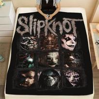 Slipknot išskirtiniai kaukės vilnos pledas - Tamsi sunkaus metalo estetinė antklodė su ikoniškų grupės narių kaukėmis - Tobulas 75cmx90cm
