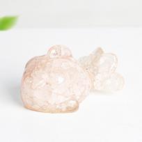 Colorful Crystal Chips Ornament Artificial Epoxy Resin Decoration Guppy Fish Figurine  Home Decor rožinė