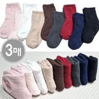 [J.Cotton] Baby Foot Warmer Socks, Toddler, Newborn, Winter Foot Warmers, Made in Korea (3 Pieces) black