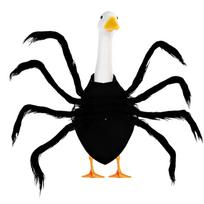 Halloween Porch Goose Spider Costume Pet Outfit with Faux Fur Spider Legs Adjustable Fit for Outdoor Indoor Use One Size juoda