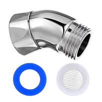 New Copper Shower Head Elbow Adapter 135 Degrees Silver Arm Elbow Extender Arm Angle Adapter balta