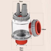 Anti Odor Sink Drain Pipe Adapter 5 in 1 Multifunctional Kitchen Basin Sewer Branch Sealing Ring Dishwasher Water Pipe Connector (Bronze Yellow,125*90mm&16mm) bronzos geltonos spalvos