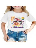 Girl Country Music T-Shirt - Kids Singer Letters Graphic Birthday Shirts Gifts Fan Song Tour Concert Outfit Top S įvairiaspalvis