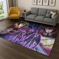 Retro Saint Seiya Anime Cartoon Carpet Rug for Playroom Bedroom Living Room Sofa Home Decor,kid Area Rug Non-slip Floor Mat 40x60cm