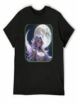 Ethereal Moon Goddess Anime Style T-Shirt Custom Shirt Anime Basketball Graphic Tees Short Sleeve Tee unisex S įvairiaspalvis