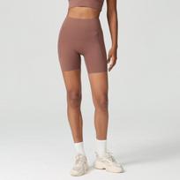 New Lycra fitness shorts women's nude tight yoga clothes high waist peach hip lift quick drying sports yoga shorts 2/XS