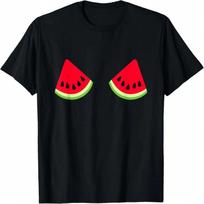 Funny Watermelon Boobs T-Shirt Summer Time S įvairiaspalvis
