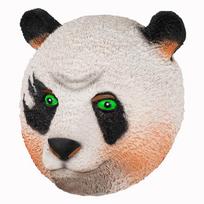 Cute panda latex mask One size fits all adults balta