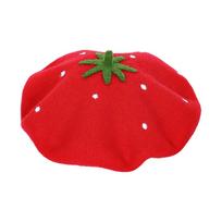 Stylish Strawberry Pattern Beret Hat Student Styles Hat Spring Autumn Beret for Various Head Sizes and Styles  Strawberry white boy