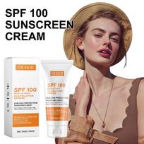 Ouhoe Body and Face Sunscreen Cream SPF 100 Protection UVA UVB Blocker Non Greasy Daily Defense for Summer Outdoor Beach Use 50g 1PC