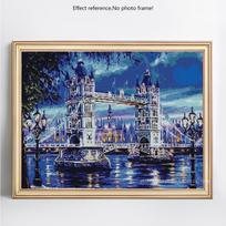 5D „pasidaryk pats“ deimantinis siuvinėjimas Kalnų krištoliniu akmeniu Pilnas apvalus deimantinis paveikslas Londono bokšto siuvinėjimas kryželiu 20X30CM