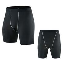 Vyriški antblauzdžiai Bazinis sluoksnis Skinny Compression Sportiniai šortai Sporto salė Fitneso treniruotė Bėgimo apatinės kelnės Pėdkelnės Krepšinio Apatiniai šortai S juoda