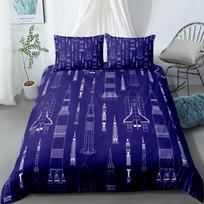 Tutorial Math Lessons Duvet Cover Set King Queen Double Full Twin Single Size Navy Bed Linen Set 140x200cm