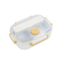 MeyJig Bento Box Stainless Steel Inside Food Container Leak Proof Educational Daycare Lunch Box 980ml balta