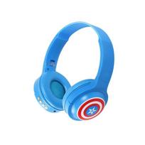 Marvel Wireless Bluetooth Headphones HIFI Surround Sound Foldable Laptop Headsets with Mic for Kids Anime Cartoon Captain America Pakcage:30*25*15cm mėlyna
