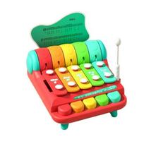 Montessori edukacinis vaikų ksilofonas Muzikos instrumentai Žaislai Parapija 8 tonų pianinas Kūdikio perkusijos žaidimas 0-3 metų amžiaus 5-Tony Style raudona