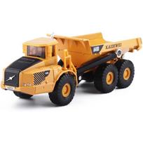 1/87 Dumper Tipper Truck Toy Car Model Diecast Metal Engineering Lorry Vehicle Miniature Collection Gift for Children Kid Boys geltona