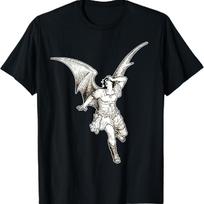 Lucifer Fallen Angel x Gustave Dore T-Shirt S juoda