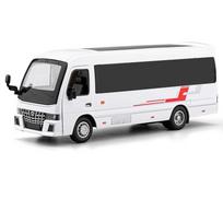 1/33 Toyota Coaster prabangus verslo automobilis lydinio metalo liejamas modelis automobilis berniukas vaikai žaislas šventinė dovana stalo ekranas dekoruotas balta