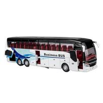 1:32 Mastelio Metalo Lydinio SETRA Prabangaus Autobuso Modelis Vaikų Žaislinis Automobilis Verslo Kelionių Autobusas Atgal Traukiamas Garsas ir Šviesa Miniatiūra balta