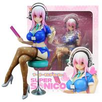 10CM Anime Figūrėlė Super Sonico PVC Veiksmo Figūrėlė Modelis Žaislas Torto Papuošimas Maudymosi Kostiumas SoniComi Makaronų Laikiklis Figūrėlė Dovana No box