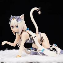 23cm Cat Girl Paradise Native Kneeling Vanilla and Lying Chocolate Anime PVC Action Figure Toy Collection Model Desktop Ornament no box