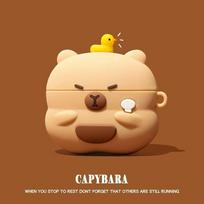 For AirPods Pro3 Pro2 4 3 2 1 Pro Earphone Case 3D Capybara Cartoon Silicone Protective Headphone Box Cover For Airpods 1 2