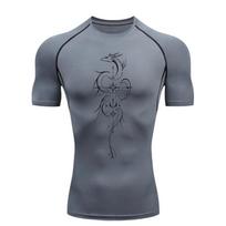 Men's Sports T-shirt Training Fitness Compression Gym Wear Workout T-Shirt Athletic Tees Rashguard Sports Men's S