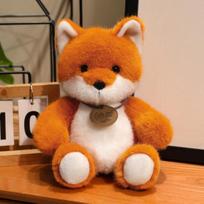 25CM Cute Fox Plush Toys Lovely Sitting Orange Pink Fox Stuffed Animal Doll Accompany Gifts 25cm oranžinė