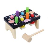 Montessori Wooden Hammering Toy - Develop Fine Motor Skills  Educational Fun for Toddlers Planet Wooden Hammer Toy