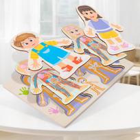 Kid Human Body Structure Puzzle Toy Montessori Wooden Body Organs Learn Tools Boys Girls Anatomy Puzzle Preschool Education Toy