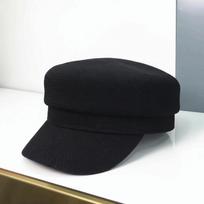 Korean Thin Berets Hat Linen Sun protection Painter Hat Breathable Octagonal Hat Women juoda