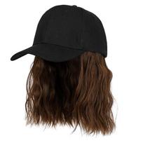 Fashion Integrated Wig Peaked Cap Waves Curly Bobo Baseball Cap Hip Hop Gorras Girls