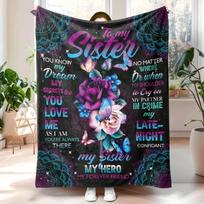 Regalos para hermanas Manta para hermanas de hermano o hermana Regalos de cumpleaños únicos para mujeres Regalos para 75cmx90cm