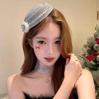 Beret Fedoras Hat Hair Clip Formal Hat Fascinator Hat Red Top Hat Hairpin  Photography Headdress balta
